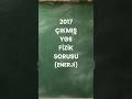 2017 YGS' de Çıkmış Fizik Enerji Sorusu #yks #tyt #çıkmışsorular #enerji