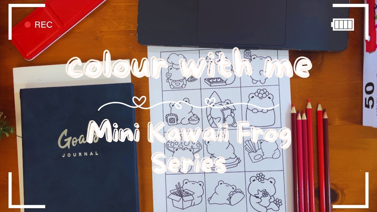 Colour with me | Kawaii Frog Sushi | Relaxing Coloured Pencil Art ✨