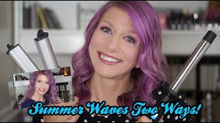 How To: Wave Your Hair Two Ways! Summer Hairstyles For Medium Length Hair