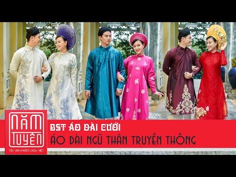 BST áo dài cưới truyền thống đẹp 2021 | Áo dài cưới ngũ thân Năm Tuyền