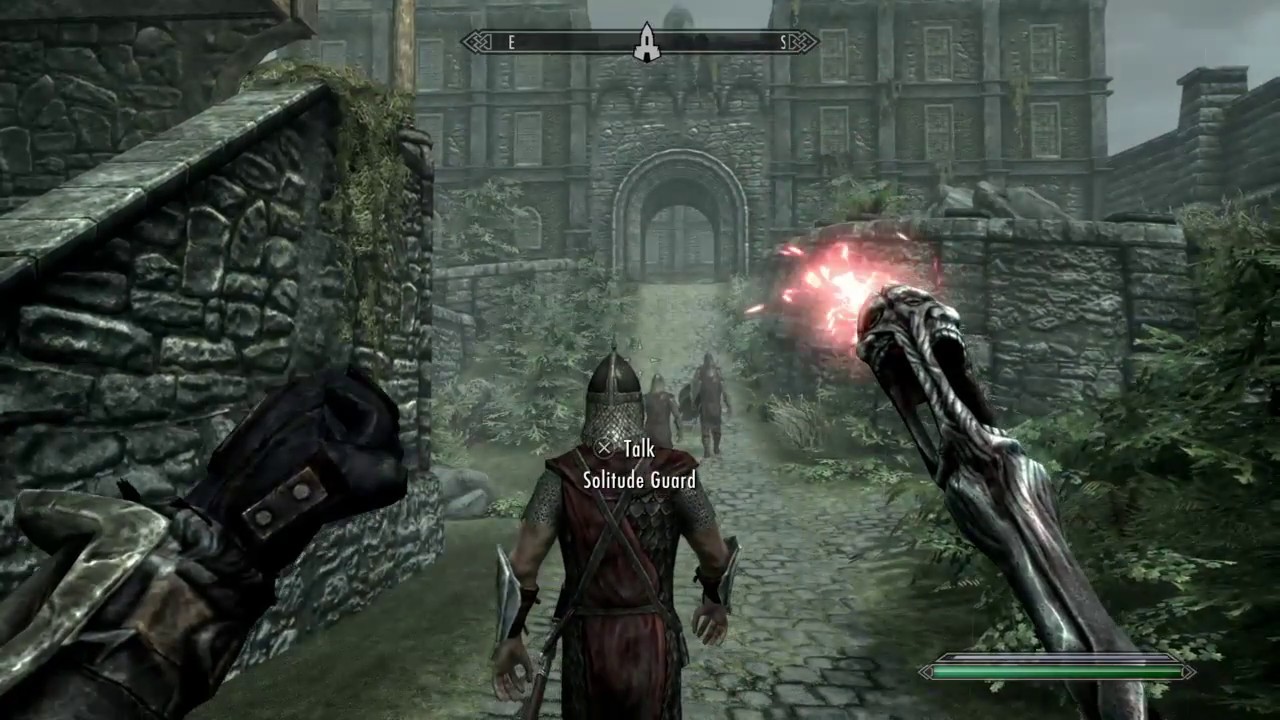 Skyrim (Playing with scrolls, fist and wabbajack)