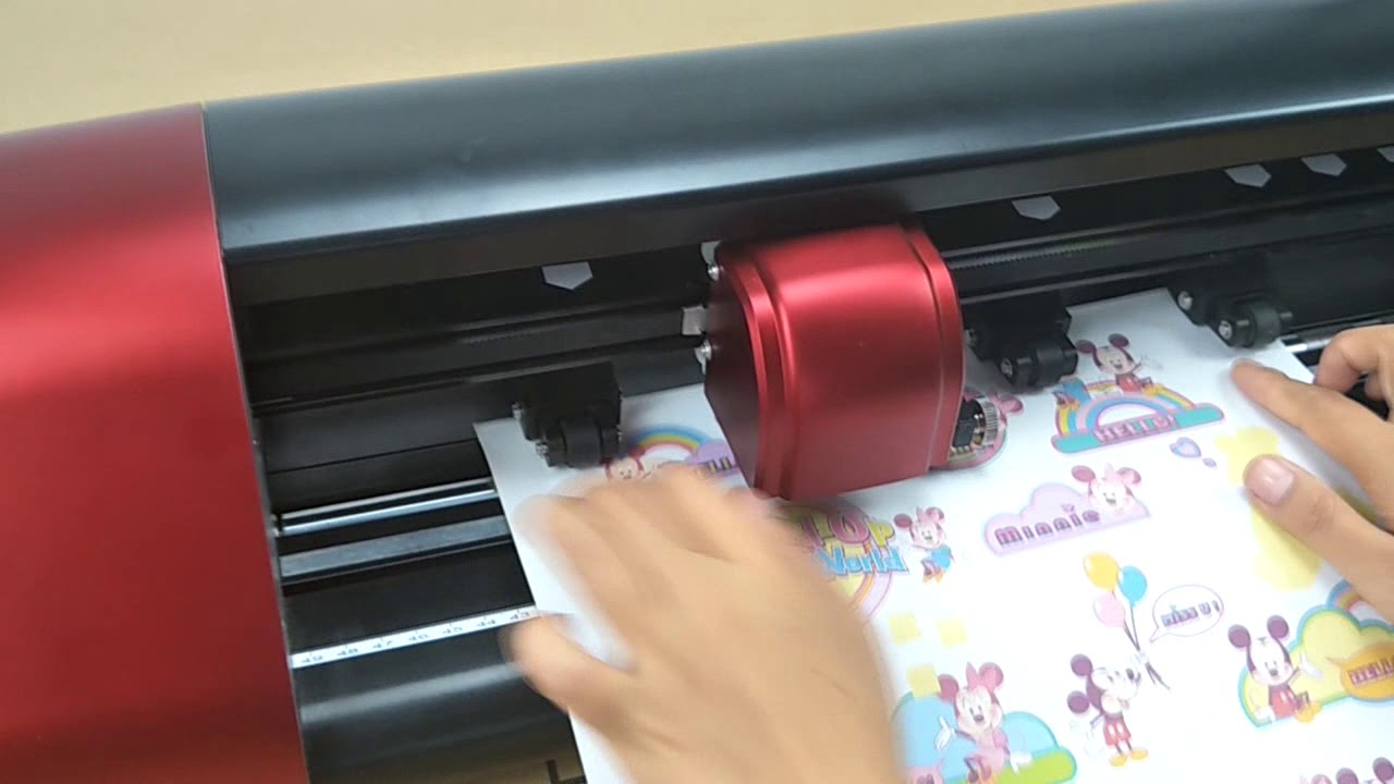 SKYCUT cutting plotter how to feed material YouTube