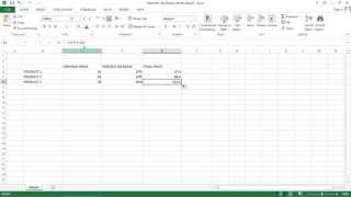 Excel  2013 Tutorial - How to apply Percent Increase or Decrease Highline Excel 2013 Class Video 04 Percentage Increase Or Decrease Formula