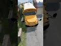 Cars & School Bus vs Giant Pit Bollards Crash BeamNG drive