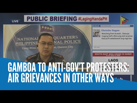 Gamboa to anti-gov’t protesters: Air grievances in other ways