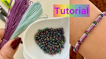 Easy and Elegant Macrame Bracelet with Rainbow Beads | DIY Tutorial for Beginners