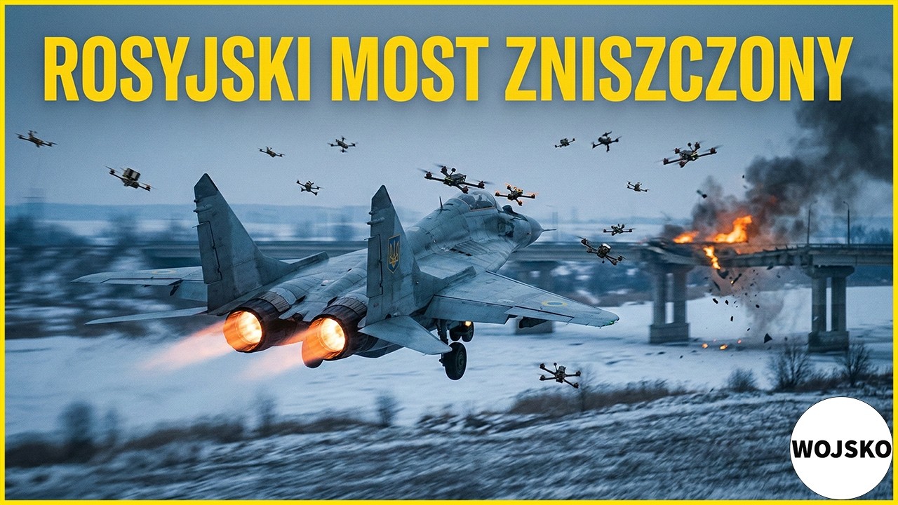 Ukraiński Myśliwiec UDERZA w KLUCZOWY Most Rosji! Potężny CIOS w Rosyjską Armię | Wojsko