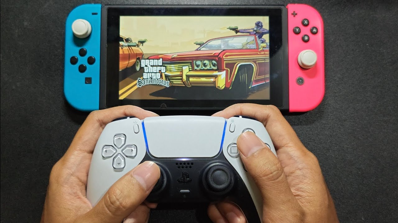 How to Connect a PS5 Controller to Nintendo Switch V2 and Play GTA San ...