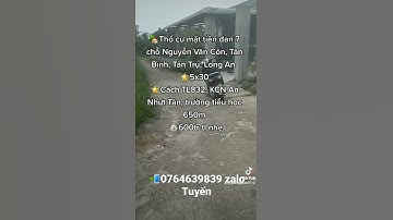 Bán đất thổ cư đường đan 7 chỗ Tân Bình, Tân Trụ, Long An #bandatthocu