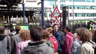 April 27, 2014: 'Nazi scum' chants during EDL's provocative 'March for England' in Brighton