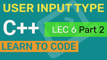 What is user input type in C++ Lecture 6 Part 2 by Adnan Shafi (Urdu/Hindi)| Learn to code