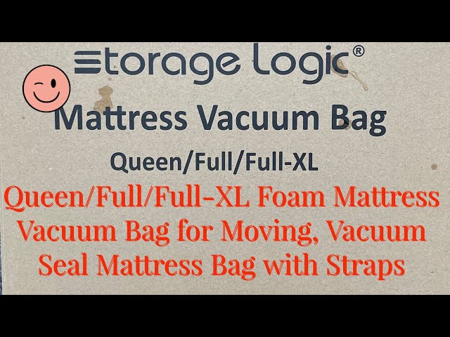 Queen/Full/Full-XL Foam Mattress Vacuum Bag for Moving, Vacuum Seal  Mattress Bag with Straps