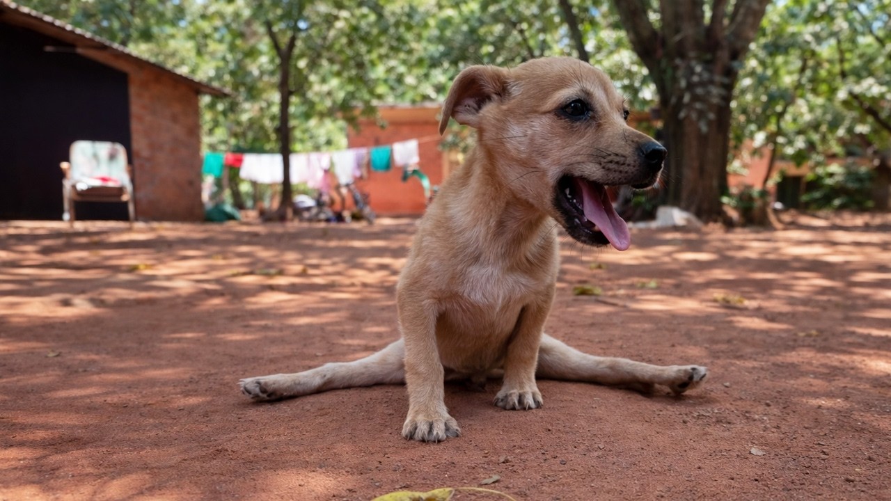 Puppy with Swimmer Puppy Syndrome Slowly Learns to Stand and Change His ...