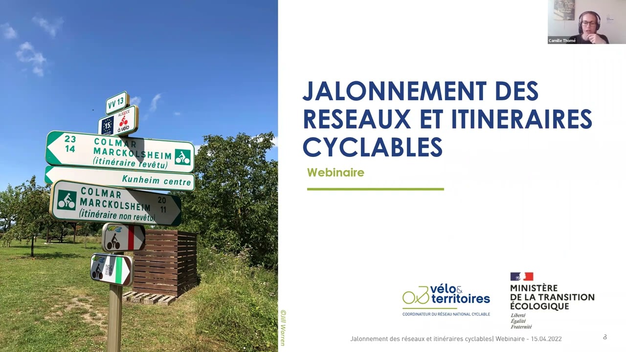 Jalonnement des réseaux et itinéraires cyclables