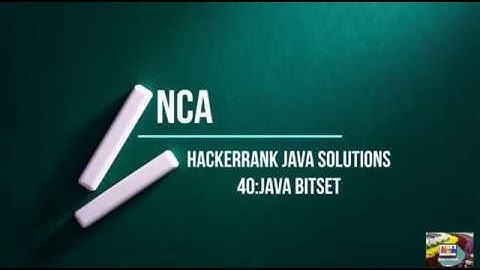 40:Java BitSet || Hackerrank java solutions.