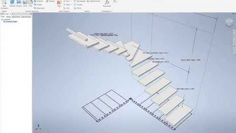 Autodesk Inventor 2020. Stairs etc. Winder treads #27. With link to incomplete model