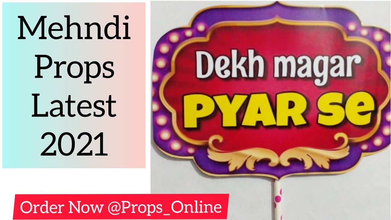 Mehndi / Mayoon / Baat Pakki / Nikkah /wedding Props ideas | Ornate Stuff by Props Online