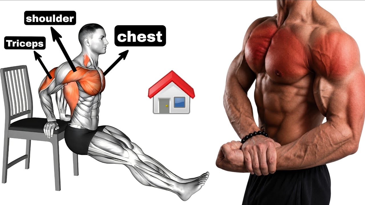 😱Push-Up Exercises at Home (Targets: Chest, Shoulders & Arms 🔥