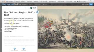 Building a Story Map Using The Civil War Map screenshot 3