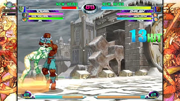 MvC2 Dhalsim 100% mixup showcase: close/far trijump overhead, crossunder reset, meaty okizeme 021825