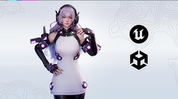 PREVIEW - GAME-READY 3D Character - Cyber Operator Girl Ophelia