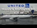 SHORT &amp; SWEET! | United A320-200 | EWR to IAD in Economy