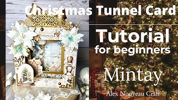 Tutorial how to make tunnel card  from Mintay Christmas #diy #handmade #cardmaking #scrapbooking