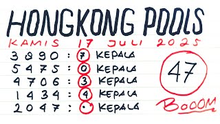 PREDIKSI HK POOLS HARI INI 17 JULI 2025 | BOCORAN HONGKONG MALAM INI | RUMUS KEPALA EKOR JITU