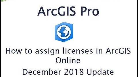 Assigning ArcGIS Pro licenses via AGOL Dec 2018 Update