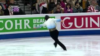 Yuzuru Hanyu of Japan in 1st place after short program  (CBC Stream)