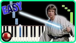 Star Wars - Main Theme - EASY Piano Tutorial (Synthesia) / スターウォーズ・メインテーマ曲【ピアノ簡単楽譜】by TAM