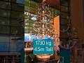 Huge &quot;Nachiarkoil&quot; lamp display in Chennai Airport | #culture #travel #lamp #chennaiairport