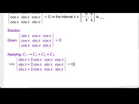 Problem Solving | Linear Algebra | AIEEE 2001