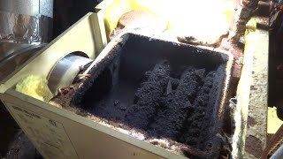 OIL BOILER FULL OF BLACK SOOT SUNDAY SERVICE CALL