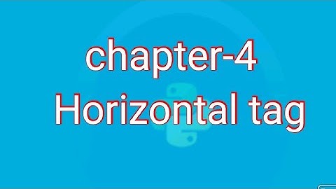 chapter-4 Horizontal tag |horizontal line in html