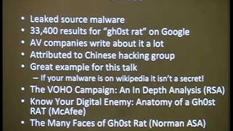 ShmooCon 2013: Chopshop: Busting The Gh0St