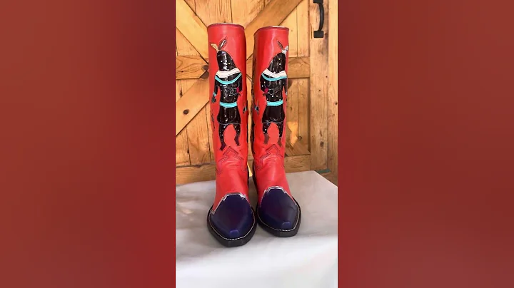 Shulawitsi Custom Cowboy Boots Zuni Fire God l Jes Marquez l New Mexico