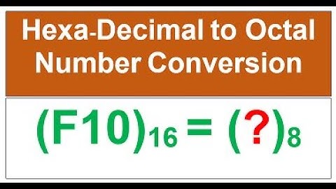 Hexa-Decimal to Octal Conversion In Hindi | How to Convert Hexa-Decimal to Octal By Rohit shanu