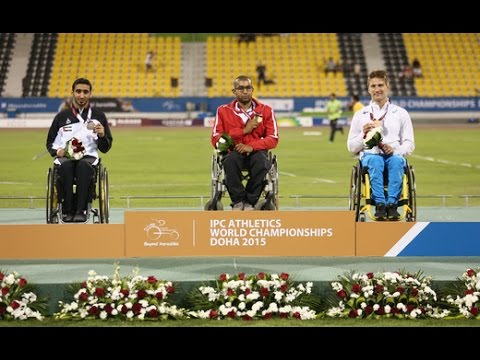 Men's 800m T34 | Victory Ceremony |  2015 IPC Athletics World Championships Doha