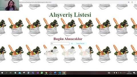 HTML CSS ve JS ile Alışveriş Listesi Tasarımı