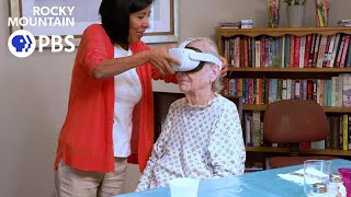 Senior living residents explore the world through virtual reality