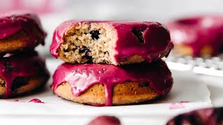 Baked Blueberry Donuts // vegan + gluten-free
