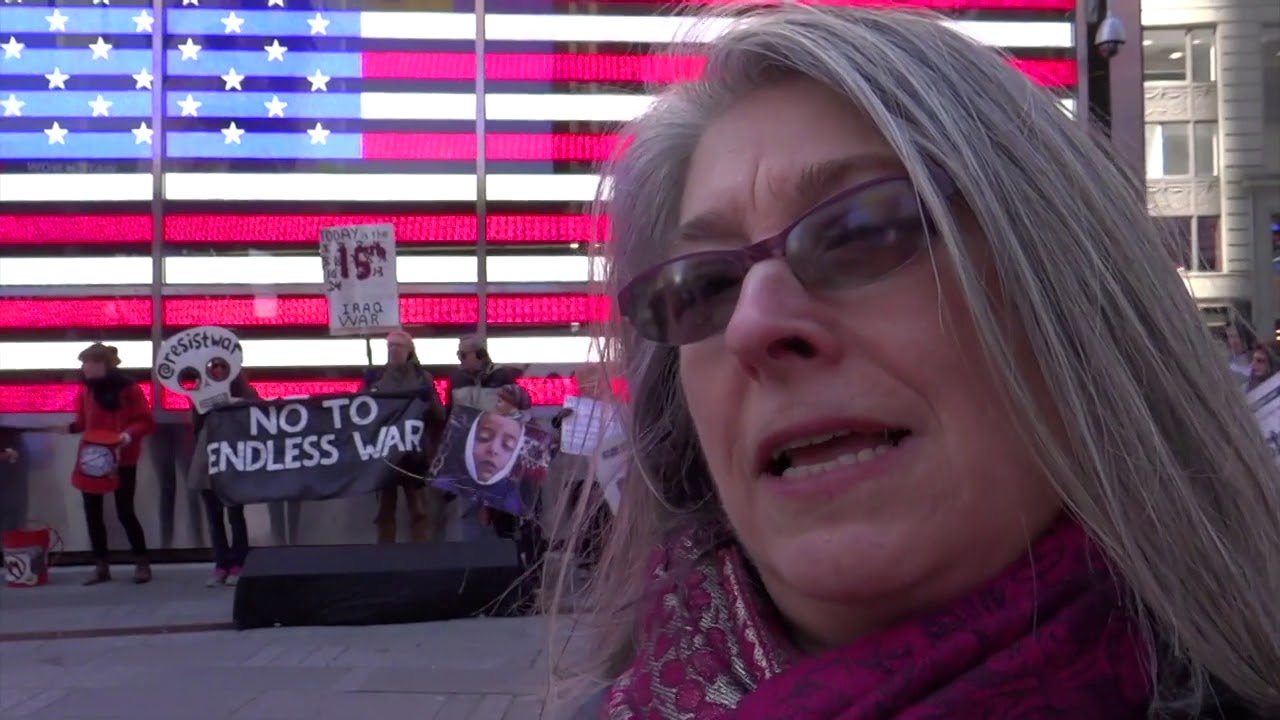 trump amazonia 15 years today of Killing in Iraq 3:19:18 Times Square w Debra Sweet