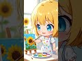 cute girl doing painting #rainbowkidstv #cute #anime #lifeisbutadream #rainbow #funny