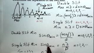 Interference and Diffraction Find Slit Separation