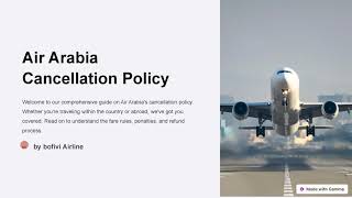 Air Arabia Cancellation Policy