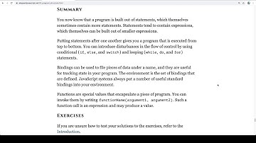 Eloquent JavaScript Read-Along - Program Structure - 018 - Summary