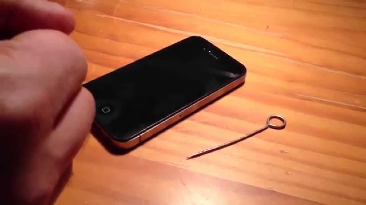 Iphone 4s How To Open Sim Card Slot Youtube