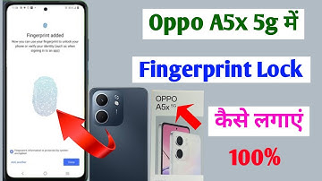 oppo a5x 5g me fingerprint lock kaise lagaye | how to set fingerprint lock oppo a5x