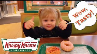 Krispy Kreme most delicious doughnuts in UK. We can see how they are made